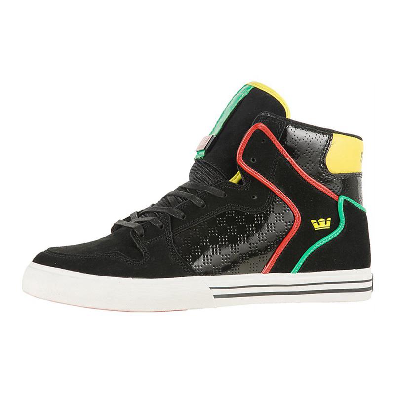 Supra VAIDER Sneaker High Herren Schwarz Gelb Online Kaufen EHXQD6134